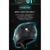 Qike Carbon Fiber Motorcycle Full-face Helmet for Men, Personalized Ultra-light Helmet for Women, with Bluetooth and Anti-fog Features, Suitable for
