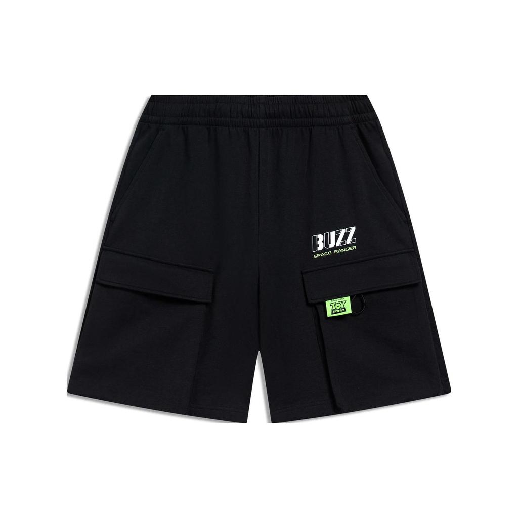 Li Ning X Disney Toy Story Series Letter Print Casual Shorts Men Shorts Black AKST743-1