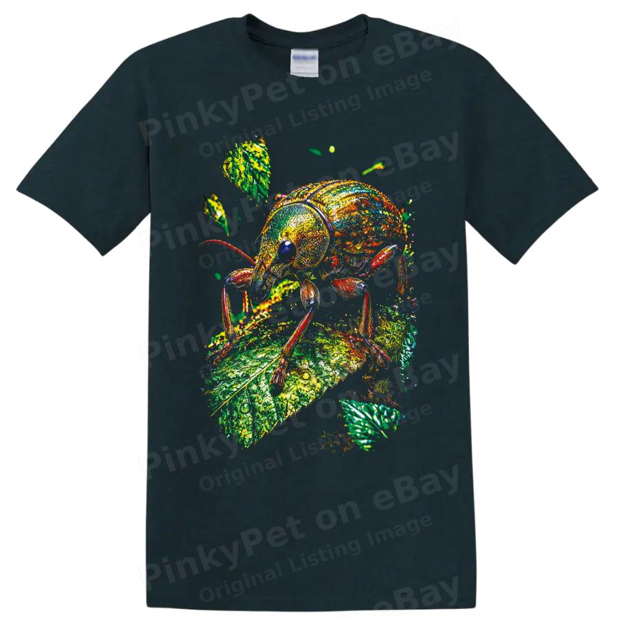 T-shirt Colorata di Punteruolo Foglia Botanica Arte Naturale Grafica Amante degli Insetti Regalo Maglietta