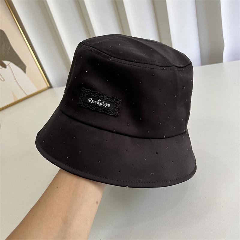 New Temperament Rhinestone Fisherman Hat Children Spring and Autumn Elegant Travel Versatile Face Small Sunshade Sunscreen Basin Hat