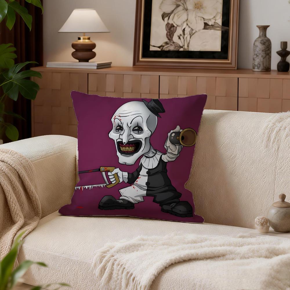Horror Terrifier Cushion Cover Cushion Cover Set 4Pcs 50x50 45x45 40x40 Pillowcase Decorative Sofa Home Decor