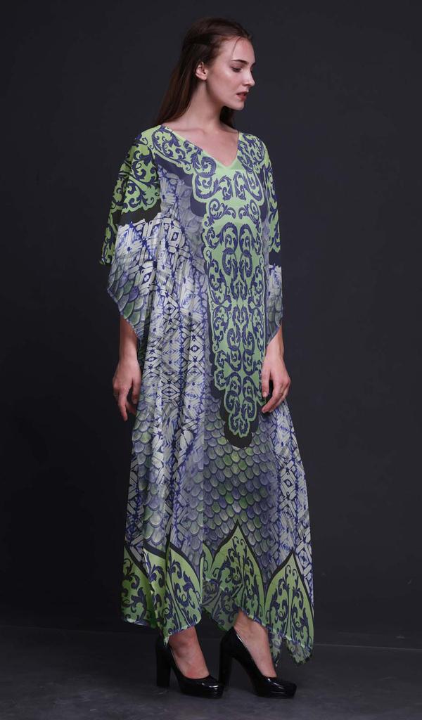 Phagun Paisley Ethnic Ladies Kaftan Holiday Loungewear Maxi Dress Beach