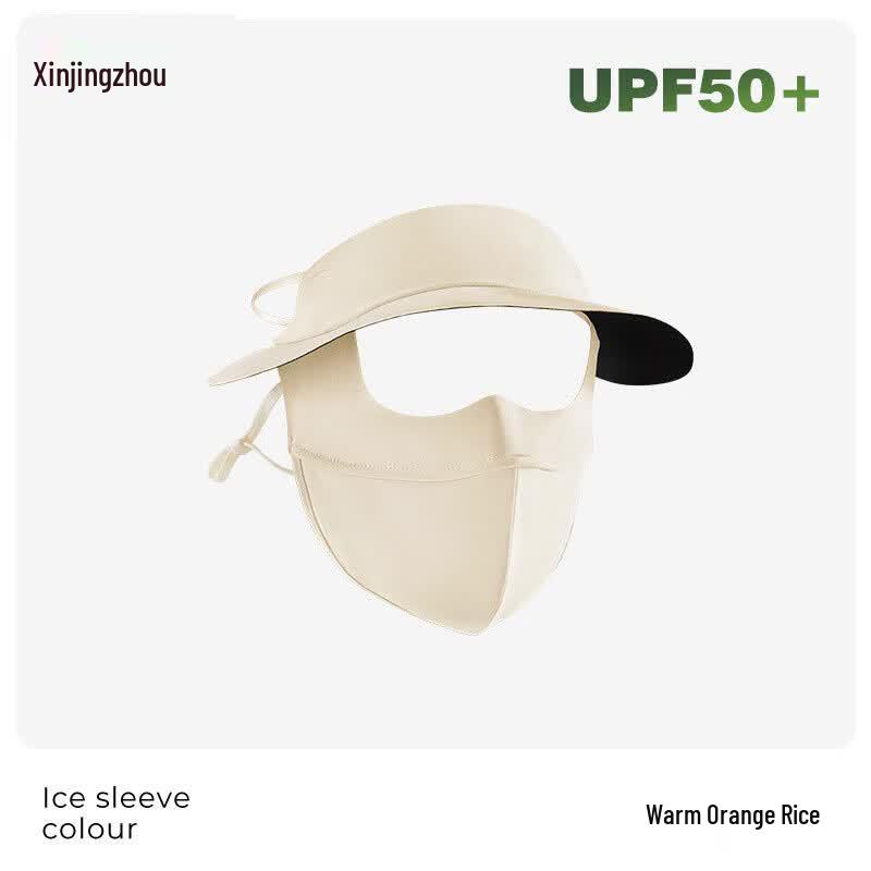 Full-Face UV Protection Sun Hat with Integrated Mask