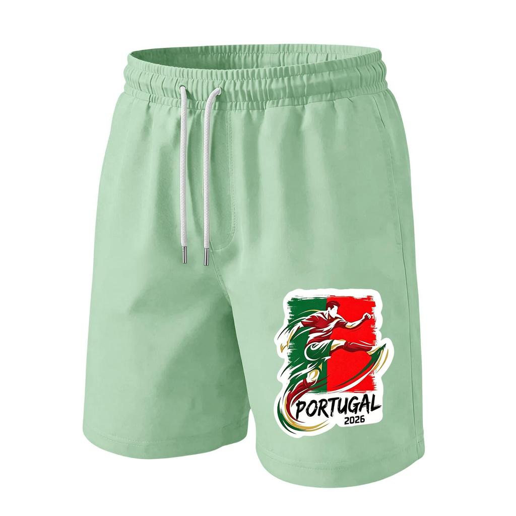 Men's Soccer Print Athletic Shorts for Casual Wear
