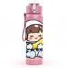1PC Space Suit Little Astronaut 750ml Color Plastic Sports Water Bottle Leakproof Flip Straw Lid Suitable for Sports Office Home Use