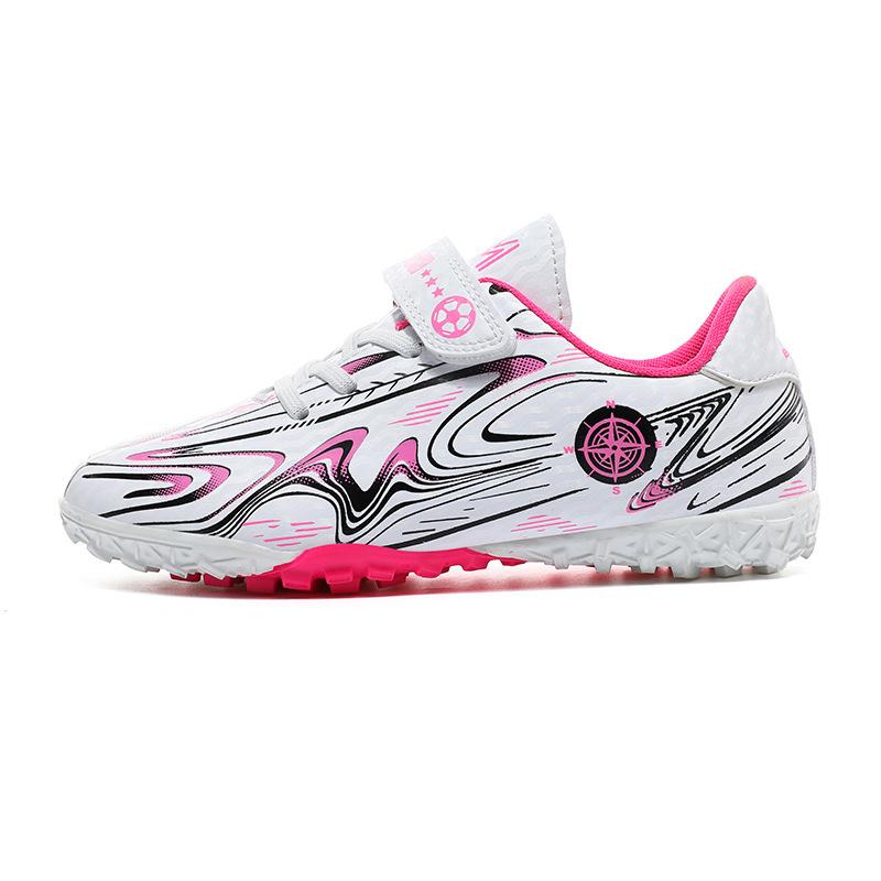 Children's Youth Shredded Nails Football Shoes Boys Students Middle School Children's Game Football Shoes Lawn Training Shoes Velcro