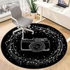 1PC Camera Galaxy Office Round Area Rug,  Mat Suitable ForOffice, Under Office Chairs Bedroom Living Room Home Decor, Room Deco