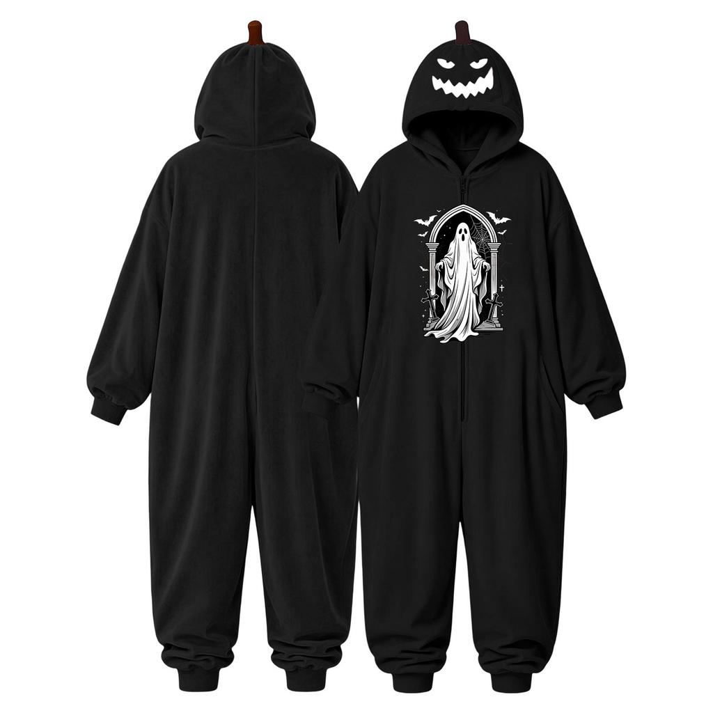 Tuta in Flanella Coordinata di Halloween per Coppie per Uomo e Donna