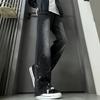American High Street Vibe Ink Splashing Jeans Men's Spring and Autumn Tide Brand Loose Straight Wide Leg Casual Long Pants