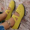 Fashion Round-toe Single Shoes Fairy-style Ballet Shoe Knitted Mary Jane Flat Knitted Single Shoes Walking Loafers Sneakers