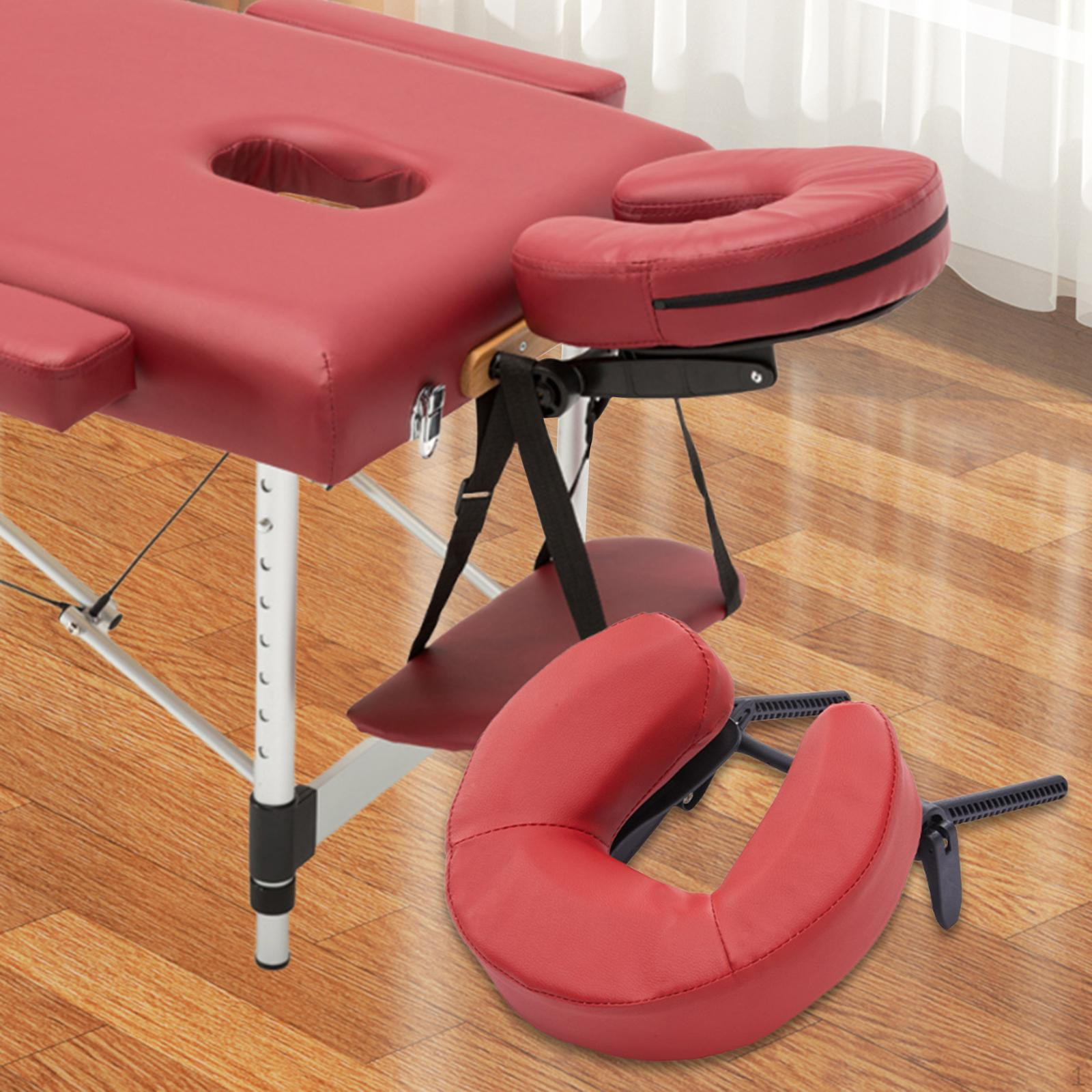 

Face Cradle with Pillow for Massage Table Adjustable Sturdy Soft Lightweight Beauty SPA Supplies red