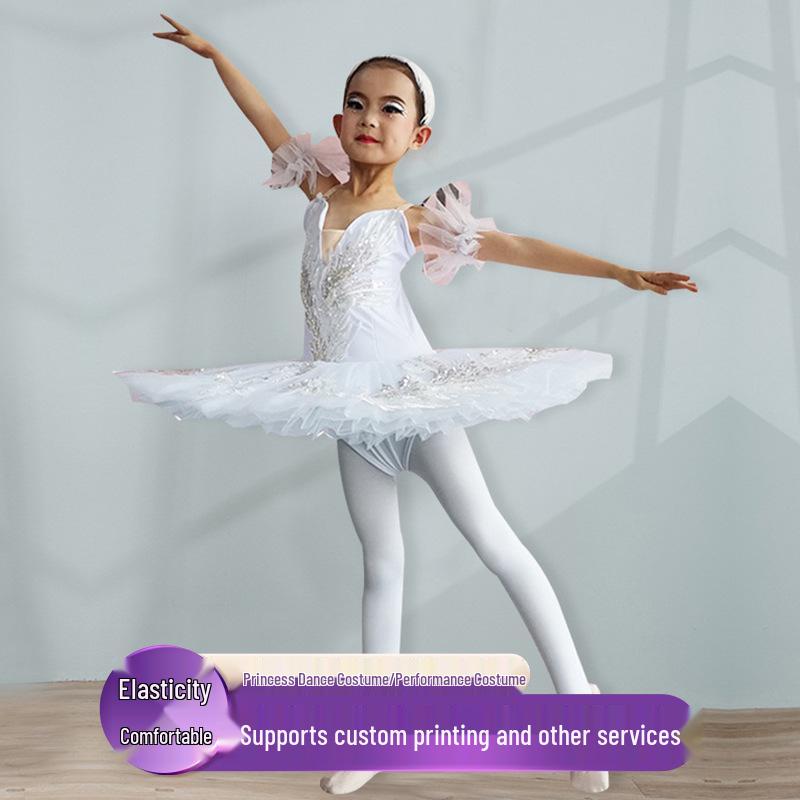 Süßes Ballett-Repertoirekostüm: Süßer, bauschiger Gaze-Rock für Kinderauftritte