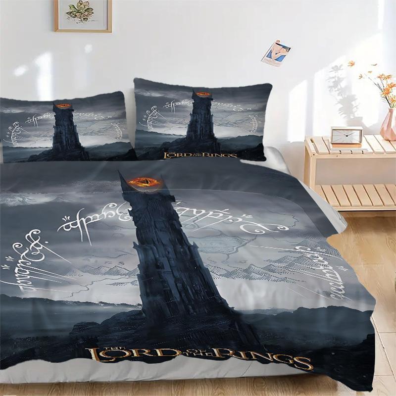 

3pcs The Lord of the Rings Duvet Cover Set, 1 Duvet Cover + 2 Pillowcases (No Insert), High-Definition Print for All Seasons,Durable yy251103060 135x200cm