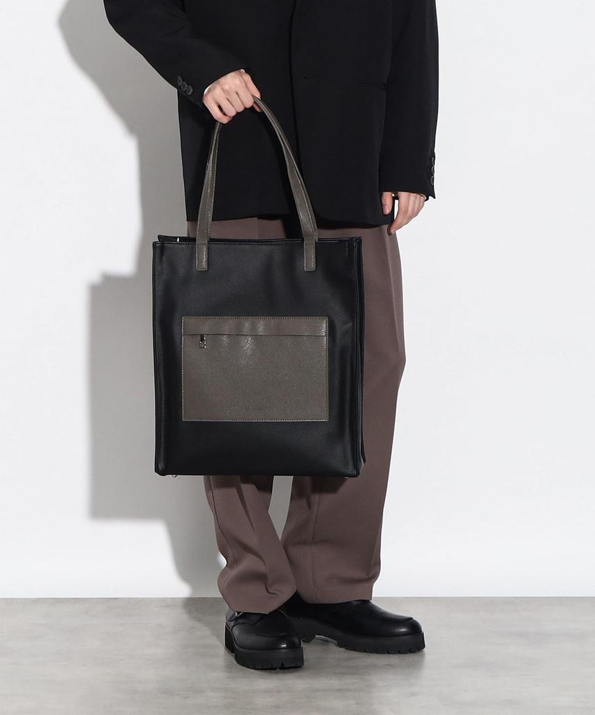 TK Takeo Kikuchi Saffiano 2-Weg Tote Tas, Zwart (419) 00