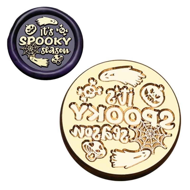 Pumpkins Sealing Wax Stamp Halloween Series Wax Seal Stamp Brass Head Seal Stamp for Scrapbooking Invitations Decoration
