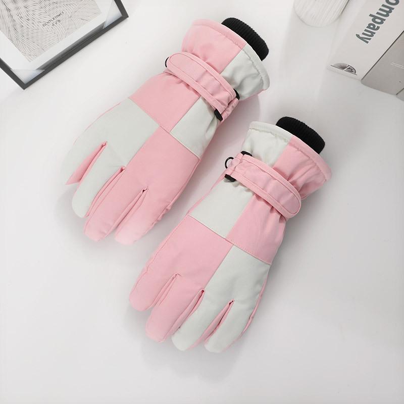 Ski Gloves for Winter Thickened Waterproof Men and Women Plus Velvet Thickened Anti Slip Cold Proof Riding Touch Screen Warm Gloves