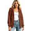 Women's Oversized Zip Up Hoodie Long Sleeve Casual Sweatshirt