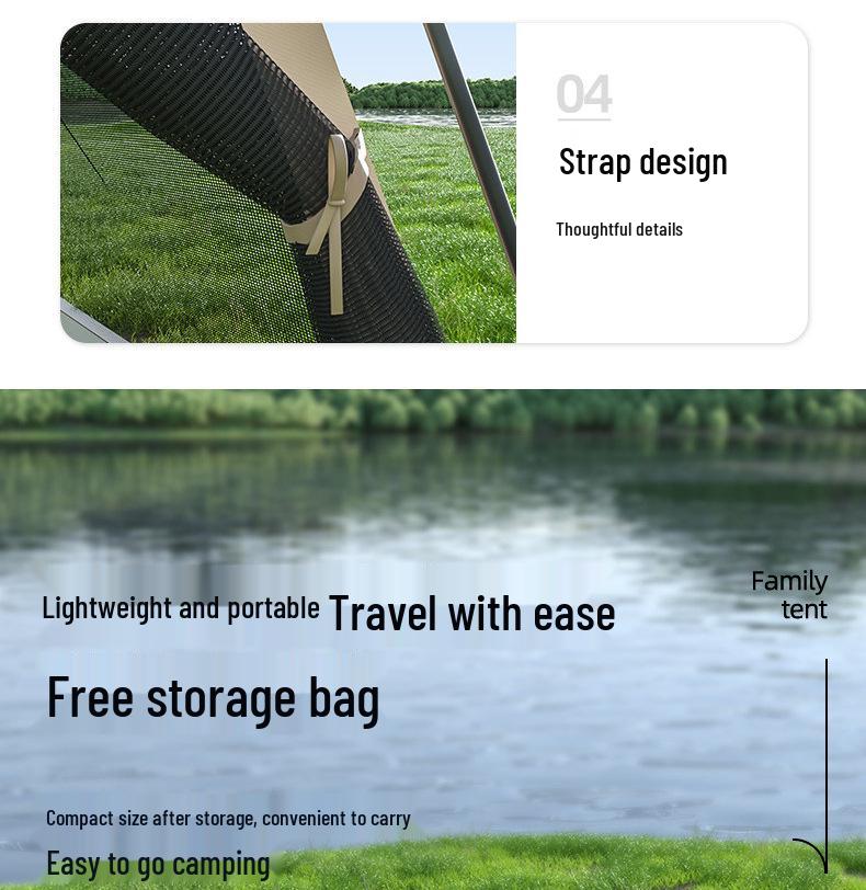 Portable Outdoor Mesh Gazebo: Large Sunshade Tent with Mosquito Net for Beach or Camping