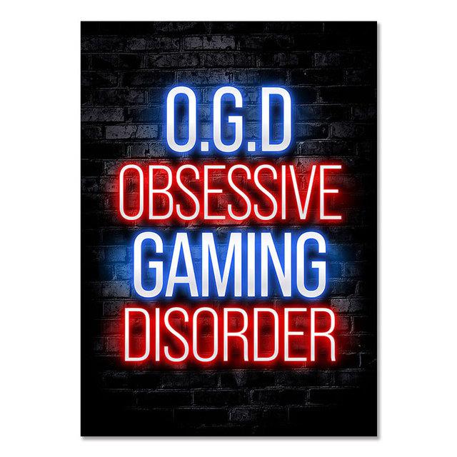 Gaming Room Decoration Poster Wall Art Video Game Canvas Painting Playroom Decor Picture for Gamer Boy Bedroom Prints Decor
