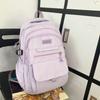 Korean Simple School Bags Large Capacity Nylon College Student Backpack Waterproof Multi-layer Girl's Backpack College
