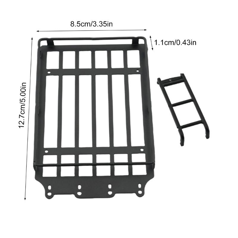 Metal Luggage Carriers Luggage Rack and Ladder Remote Control Car Decoration for 1/18 Offroad Car Model Vehicle Part Kits