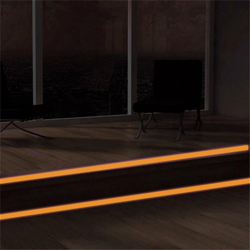 1VOLUME Luminous Tape Fluorescent Tape, Green Warning Ground Light Storage Staircase Anti-skid Sticker Reflective Luminous Tape