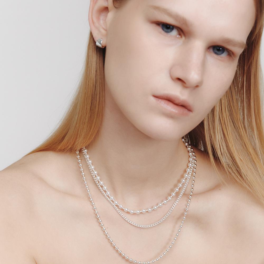 Lunne Silver 925 Ball Swarovski Pearl Necklace #Lsn43