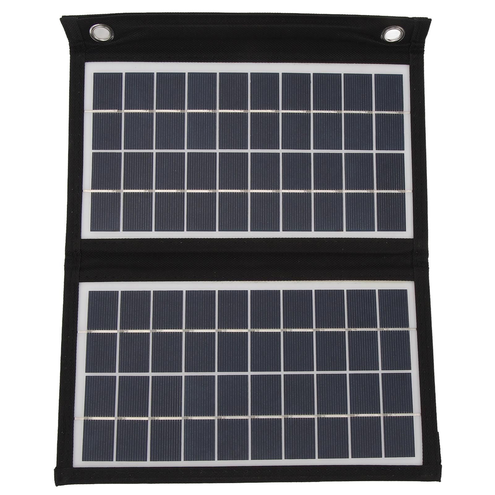 

Foldable Solar Panel 10W Portable Charger Power Station 2 USB Output for Camping Cell Phone Tablet