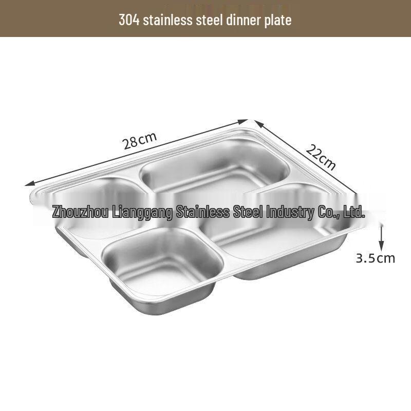 

Anmu 304 Stainless Steel Divided Meal Plate