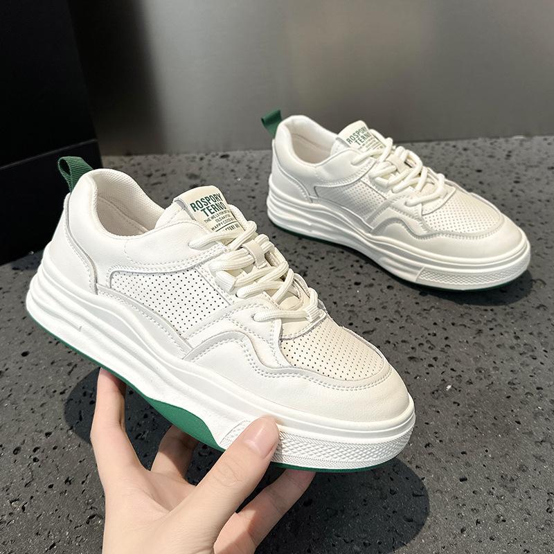 

Кожаные маленькие белые туфли женские новые летние сетчатые дышащие кеды с юбками тонкие на одной педали универсальные 40 бежевый