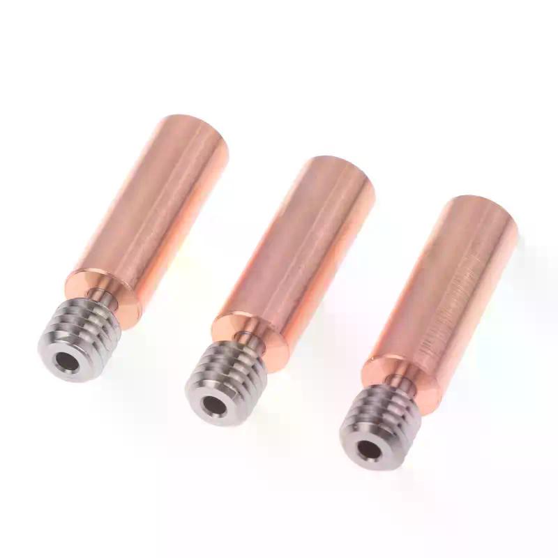 1/3Pcs Titanium Alloy Heat Break Throat 1.75mm Bimetal Heatbreak Copper Plating Tube For Ender 3 CR-10 Hotend 3D Printer Parts