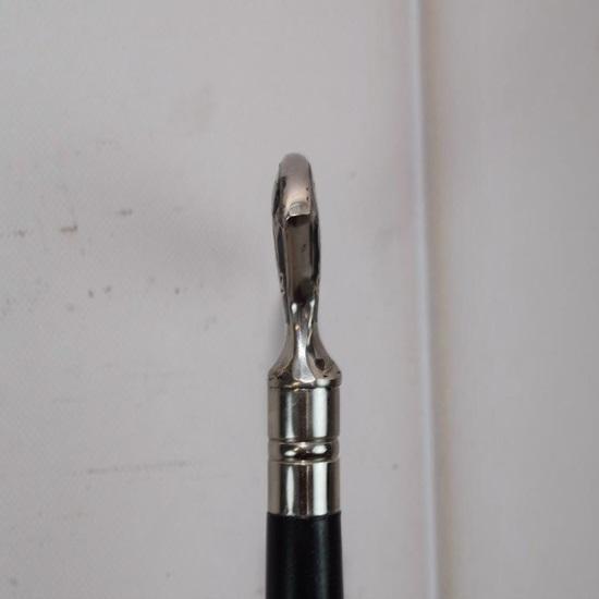 93.98 Cm Walking Stick Aluminum Wooden Walking Cane Gift for Grandfather, Father Silver and Black Solid Cane Collector Item