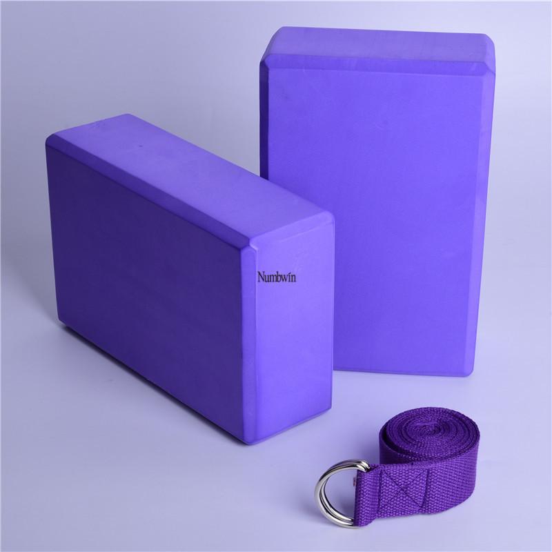 

Yoga Block Set Eva Foam With Antislip Design For Home Fitness And Stretching фиолетовый