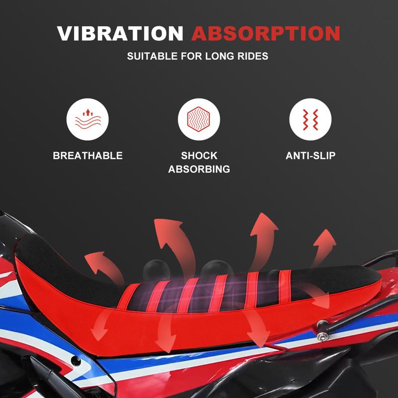 Motorcycle Non-Slip Seat Cover Fit For Honda CRF 300 L CRF300L Rally 2021-2024 Striped Grip Gripper Seat Saddle Cushion Cover