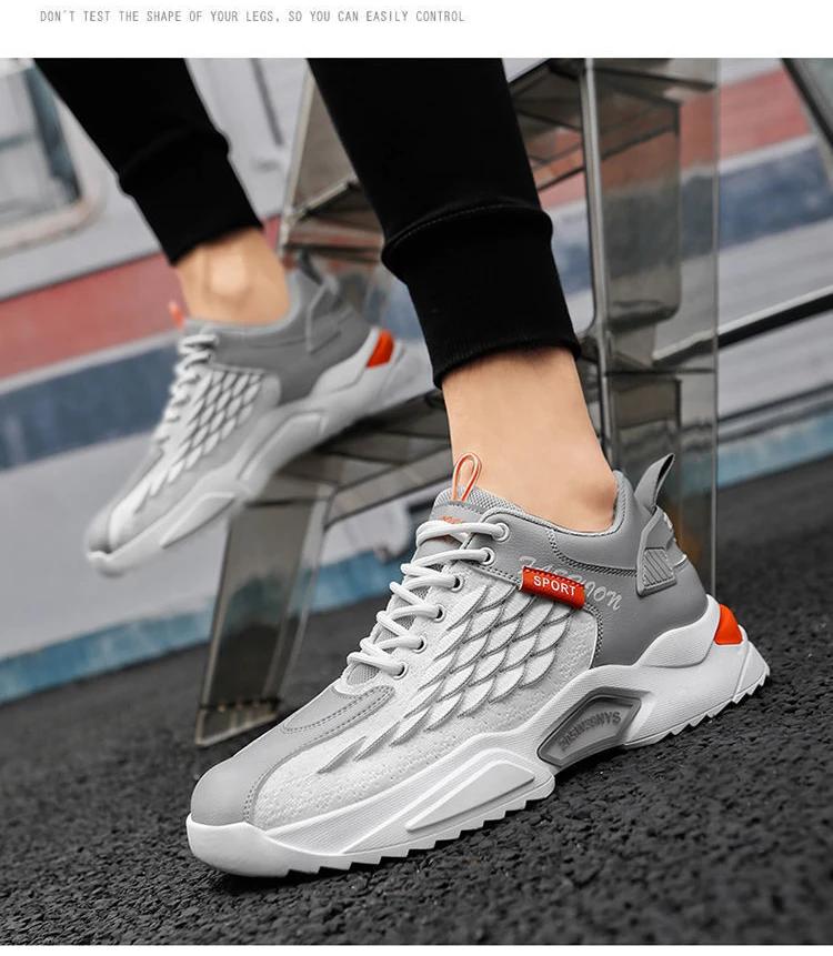 Herren Mesh Sportschuhe Modisch Vielseitig Atmungsaktiv Rutschfest Abriebfest Laufschuhe Outdoor Reise Freizeitschuhe