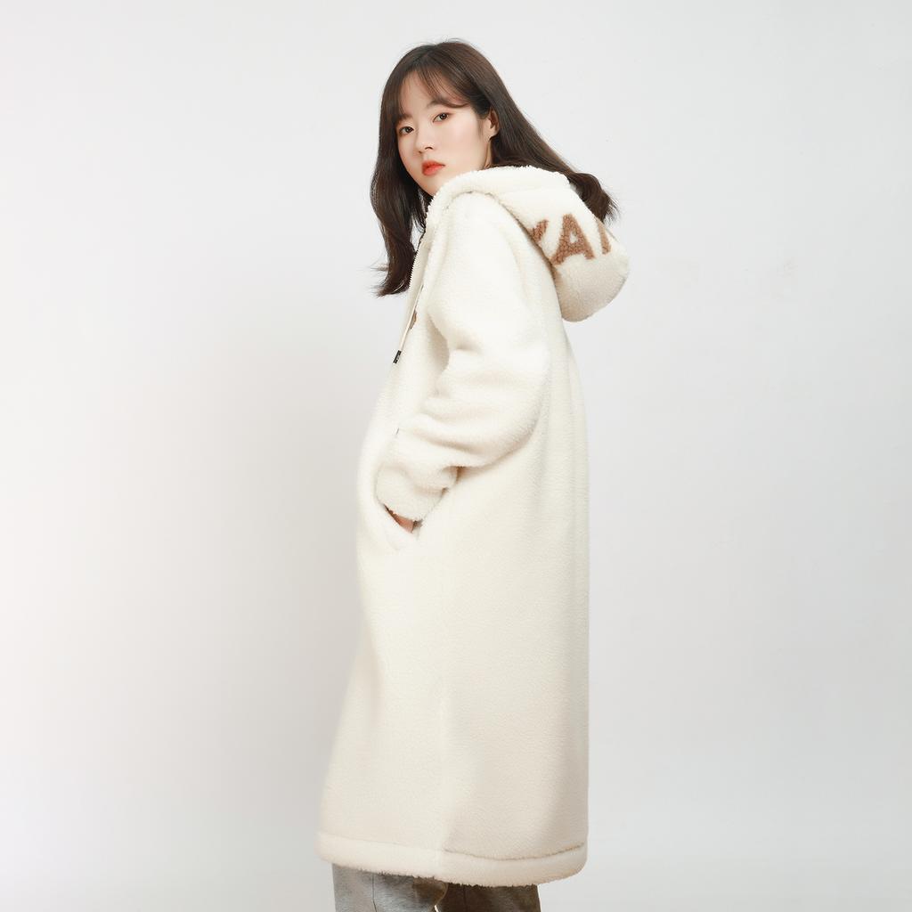 New MLB DUMBLE FLEECE New York Yankees Velvet Jackets Unisex Cream 3AJPF2816-50CRS