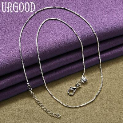 Collana con croce in argento sterling 925 con catena a maglie dritte