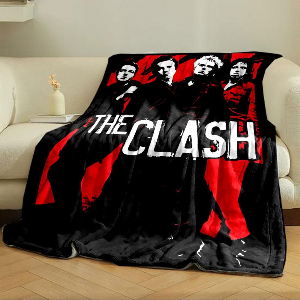 The Clash Band Graphic Blanket for all seasons blanket lunch break throw gift