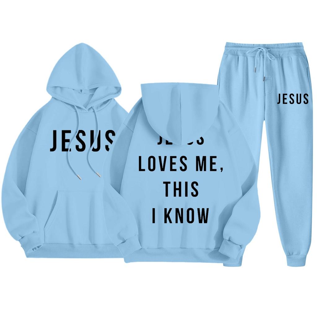 Men's Casual Solid Color Letter-printed Sweatshirt Set, Men's Fleece Hooded Drawstring Sweatshirt And Sweatpants Two-piece Set