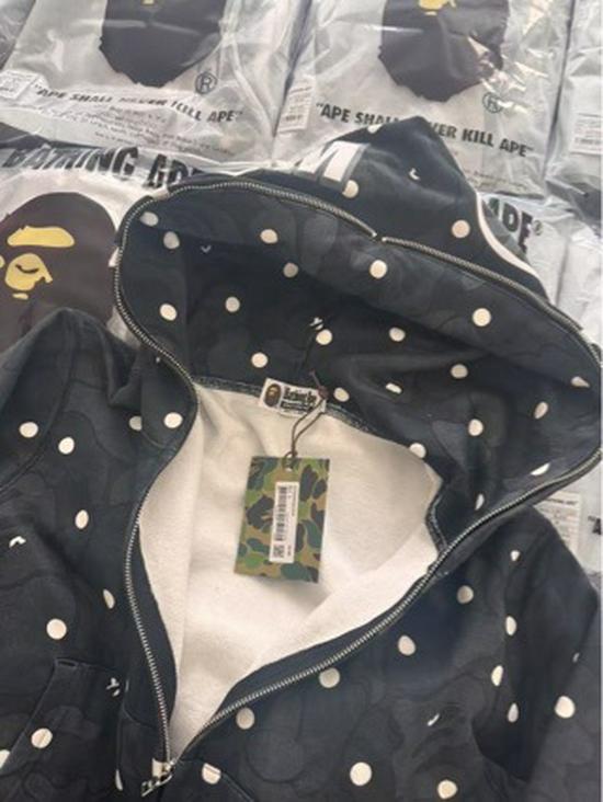 Polka Dot Black BAPE Camouflage Ape Head Sweatshirt Jacket - Trendy Autumn Collaboration Series