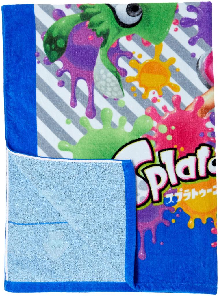 Marushin Towel Blanket for Splatoon 85 X 115 Nemuri No 4525002800 Children, Nintendo, 2, Approx. Cm, Jikan, Blue,