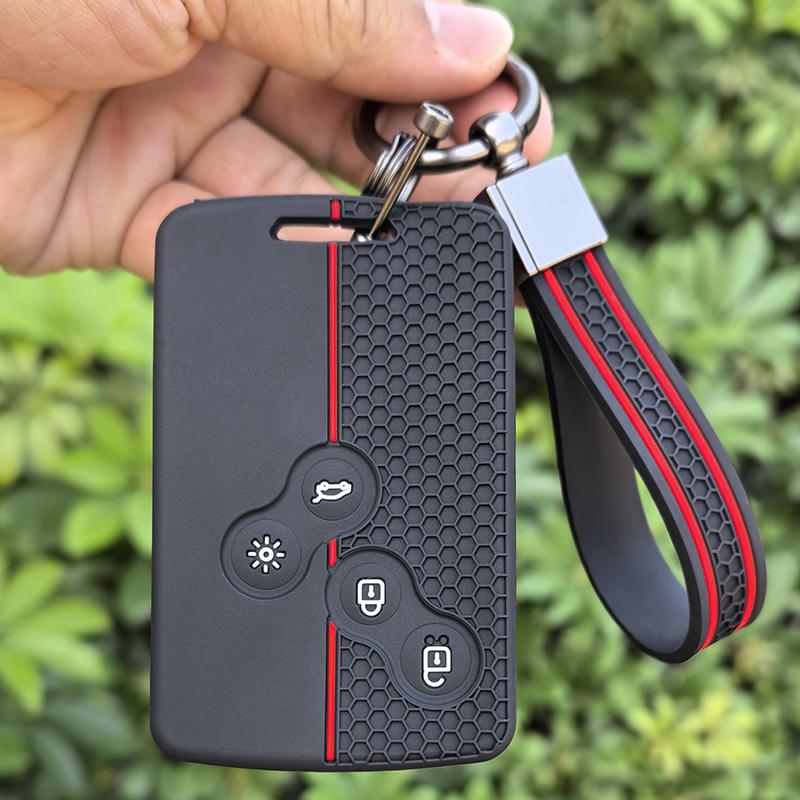 New Silicone Car Key Case Cover Shell Fob for Renault Duster Captur Clio Logan Megane Koleos Scenic Nema Fluence Zoe Auto Parts