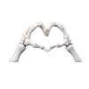 Skeleton Hands Heart Sculpture Gothic Love Gesture Statue Resin Heart Shape Skeleton Finger Gesture Figurine for Halloween Home Decor Gift