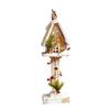 Table Display Christmas Cottage Ornament with Light Effect, Wooden Snow Cabin Decoration for Tabletop Shelf Styling