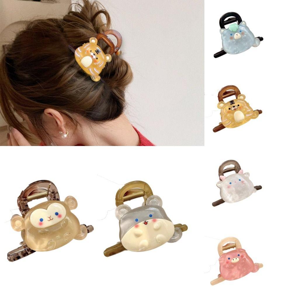

Pig Animal Claw Clip Cartoon Tiger Crab Clip Cute Monkey Shark Clip Children
