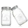 American Style Glass Mason Jar - Transparent Oatmeal Storage, Jam Bottle, Retro Beverage Cup