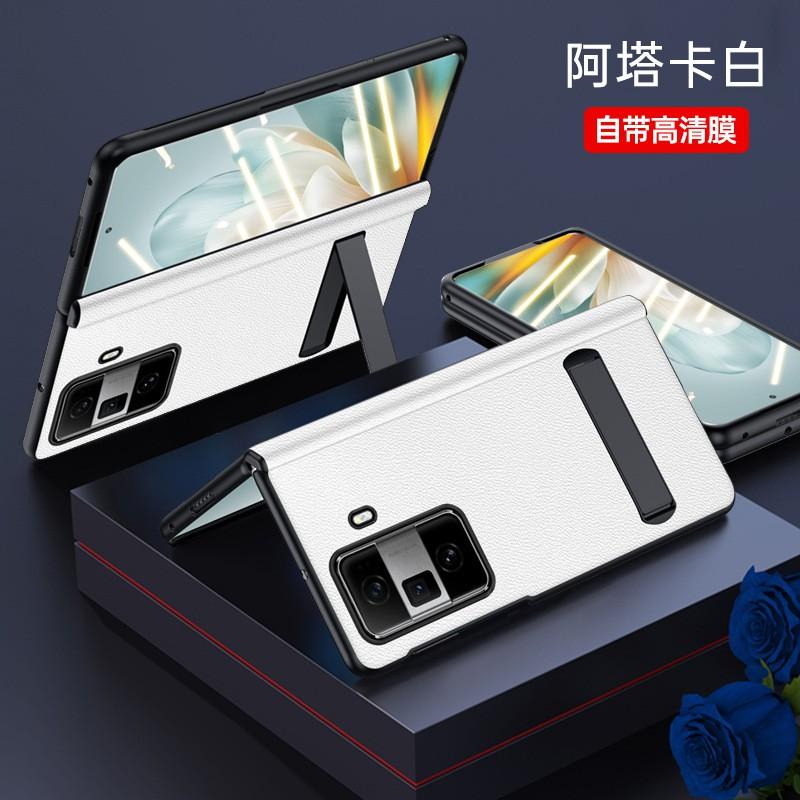 Premium Genuine Leather Flip Case Honor Magic Vs3 With Built-in Kickstand Magnetic Full Protection Screen Protector