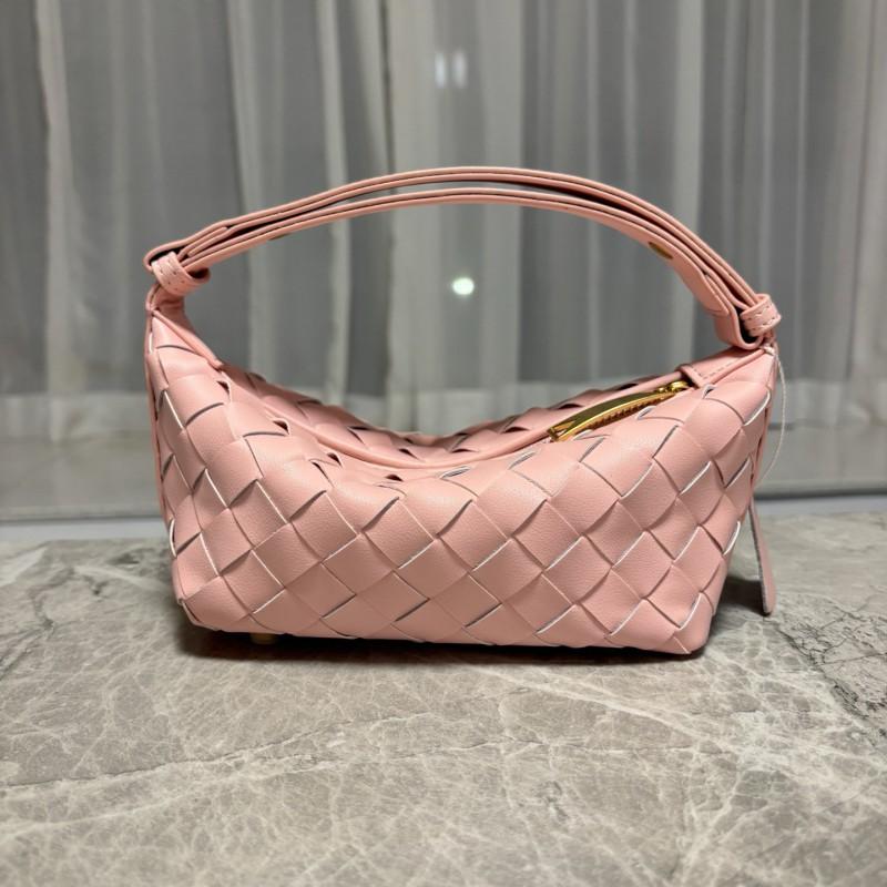 Mini Leather Lunch Bag With Zip Handwoven Design Crossbody Shoulder Women Daily Use
