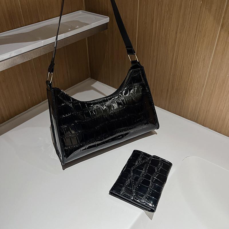 

Fashionable Pu Handbag For Women Stylish Casual Shoulder Bag In Unique Colors чорний