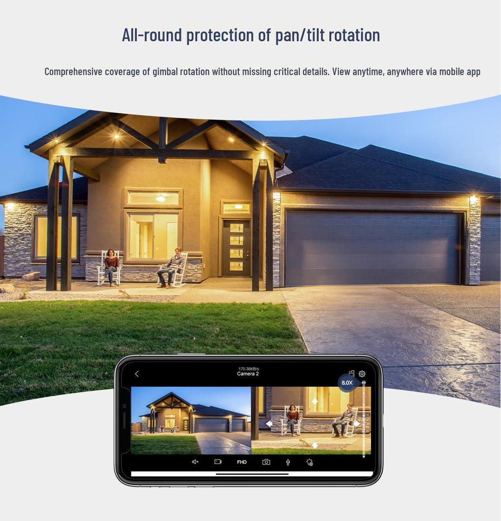 9MP Dual-View 8x HD Wireless Surveillance Camera